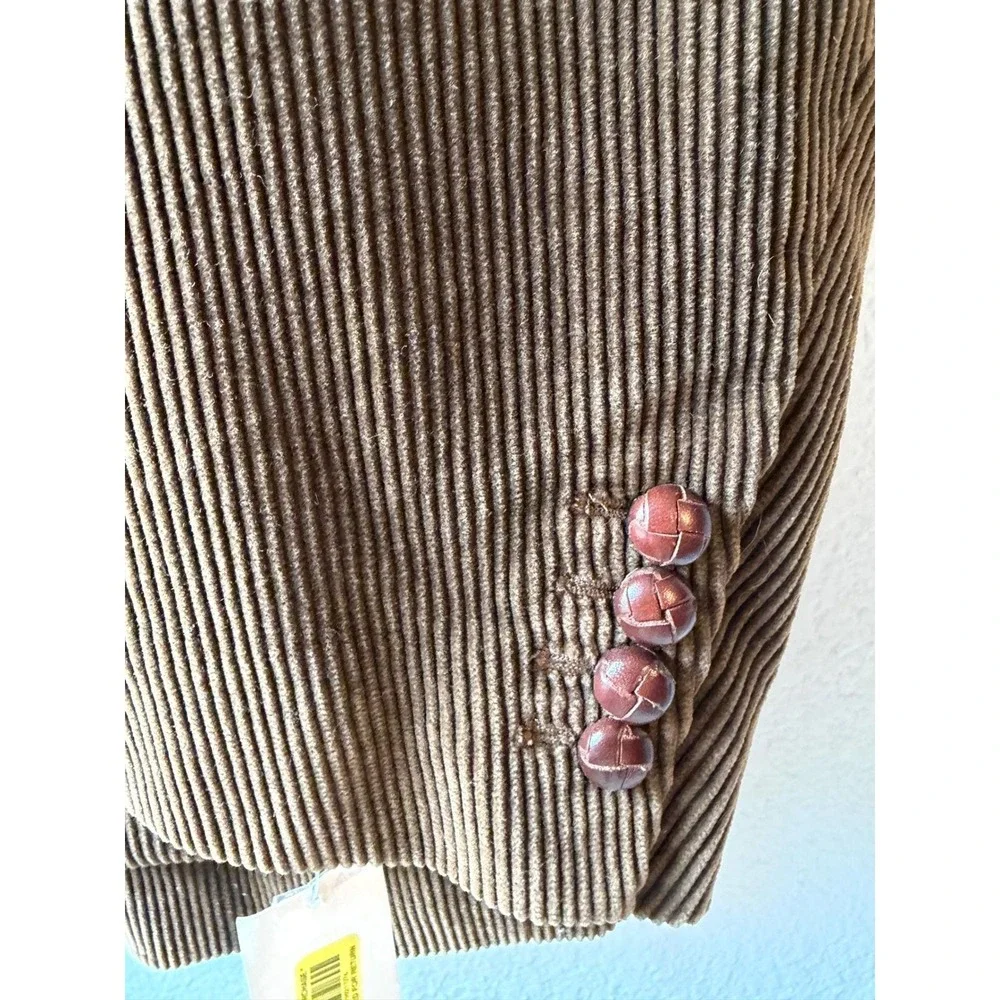 Polo Ralph Lauren Brown Corduroy Blazer XL Leather Buttons Sport Coat Jacket